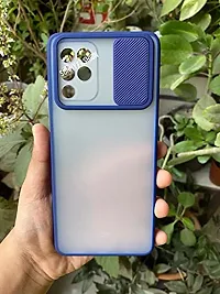 Sunny Fashion Camera Lens Slide Protection Shutter Flexible Removable Case Stylish Matte Back Case Cover for Samsung Galaxy F62 (Blue)-thumb3