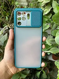 SUNNY FASHION Back Cover for Oppo F19 Pro Camera Lens Slide Protection Stylish Matte Back Case Cover for Oppo F19 pro (Dark Green)-thumb3