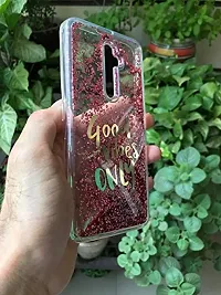 Sunny Fashion Good Vibes Only Designer Quicksand Moving Liquid Floating Waterfall Girls Soft TPU Mobile Back Cover for Oppo Oppo Reno 2Z / 2F (Running Glitter Sparkle Pink)-thumb3