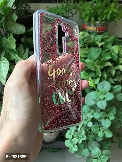 Sunny Fashion Good Vibes Only Designer Quicksand Moving Liquid Floating Waterfall Girls Soft TPU Mobile Back Cover for Oppo Oppo Reno 2Z / 2F (Running Glitter Sparkle Pink)-thumb4