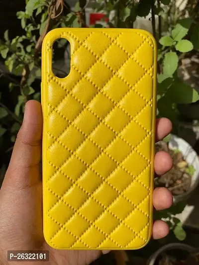 SUNNY FASHION Premium Shockproof Leather Case Cover Compatible with iPhone XR - Yellow