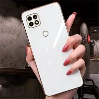 SUNNY FASHION Back Cover for Oppo A15 / Oppo A15s Liquid TPU Silicone Shockproof Flexible with Camera Protection Soft Back Cover Case for Oppo A15 / Oppo A15s (White)-thumb1