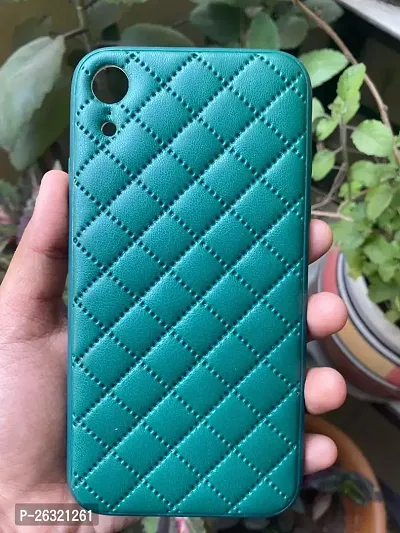 SUNNY FASHION Premium Shockproof Leather Back Case Cover Compatible with iPhone XR (Green)