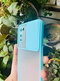 SUNNY FASHION Back Cover for Oppo A54 Camera Lens Slide Protection Matte Stylish Latest Back Case Cover for Oppo A54 (Mint Green)-thumb2