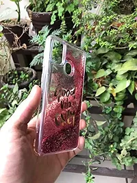 Sunny Fashion Good Vibes Only Designer Quicksand Moving Liquid Floating Waterfall Girls Soft TPU Mobile Back Cover for Oppo A53 (Running Glitter Sparkle Pink)-thumb3