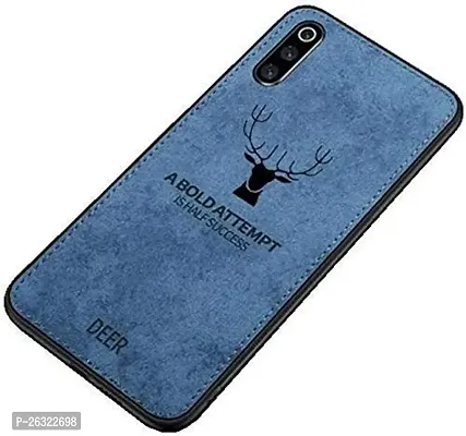 SUNNY FASHION Deer Series Hybrid Fabric Case Flexible  Shockproof Inbuilt Anti-Slip Grip Designer Back Case Cover for Samsung Galaxy A50s / A50 / A30s (Lite Blue)