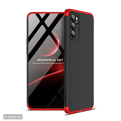 SUNNY FASHION Double Dip 3-in-1 Full 360 Protection Back Case Cover for Oppo Reno 6 Pro (5G)