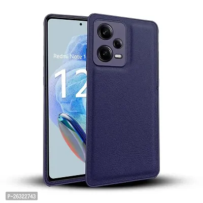 SUNNY FASHION Back Case Cover for Xiaomi Redmi Note 12 Pro 5G | Leather Shockproof Camera Protection | Anti-Slip Grip Back Cover for Xiaomi Redmi Note 12 Pro 5G (Blue)