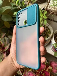 SUNNY FASHION Back Cover for Xiaomi Redmi 9 / Redmi 9C Camera Lens Slide Protection Matte Back Case Cover for (Xiaomi Redmi 9 / Redmi 9C, Dark Green)-thumb1