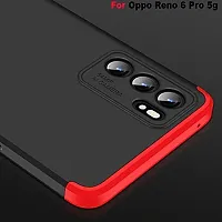 SUNNY FASHION Double Dip 3-in-1 Full 360 Protection Back Case Cover for Oppo Reno 6 Pro (5G)-thumb2