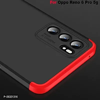 SUNNY FASHION Double Dip 3-in-1 Full 360 Protection Back Case Cover for Oppo Reno 6 Pro (5G)-thumb3