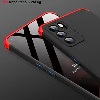 SUNNY FASHION Double Dip 3-in-1 Full 360 Protection Back Case Cover for Oppo Reno 6 Pro (5G)-thumb1