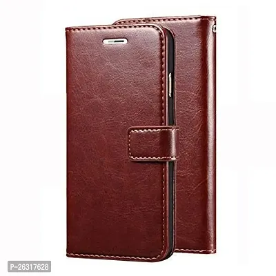 SUNNY FASHION Vintage Leather Inner TPU Foldable Stand Wallet Card Slots Flip Case Cover for Xiaomi Redmi Note 8 Pro - Brown-thumb0