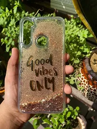 SUNNY FASHION Good Vibes Only Designer Quicksand Moving Liquid Floating Waterfall Girls Soft TPU Mobile Back Case Cover for Xiaomi Redmi Note 8 (Running Glitter Sparkle Gold)-thumb4