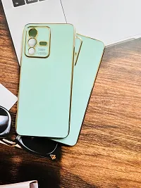 SUNNY FASHION Back Cover for Vivo V23 5G Liquid TPU Silicone Shockproof Flexible with Camera Protection Soft Back Cover Case for Vivo V23 5G (Mint Green)-thumb3