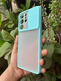 SUNNY FASHION Back Cover for Samsung Galaxy A52 Power Camera Lens Slide Protection Stylish Matte Back Case Cover for Samsung Galaxy A52 (Mint Green)-thumb1