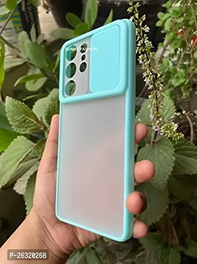 SUNNY FASHION Back Cover for Samsung Galaxy A52 Power Camera Lens Slide Protection Stylish Matte Back Case Cover for Samsung Galaxy A52 (Mint Green)-thumb2