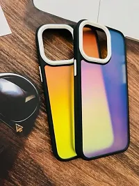 SUNNY FASHION Shockproof Hybrid Gradient Back Cover Case Compatible with iPhone 12 (Orange)-thumb2