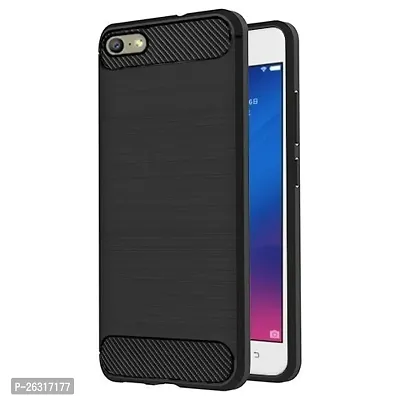 SUNNY FASHION *Matte Finish* Shock Absorption Soft Silicone TPU Armor Back Cover Case for Vivo Y69 - Black