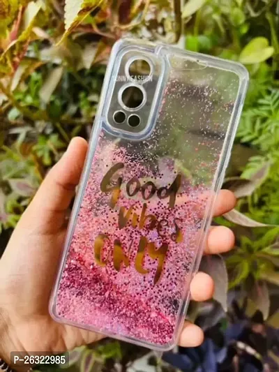 SUNNY FASHION Back Case Cover for OnePlus Nord 2 5G Good Vibes Only Designer Moving Liquid Water Glitter Girls Soft TPU Mobile Back Cover for OnePlus Nord 2 5G (Running Glitter Sparkle) (Pink)-thumb0