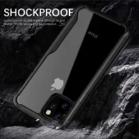 SUNNY FASHION Transparent Hybrid Hard PC Back TPU Bumper Impact Resistant Case Cover for iPhone 12 / iPhone 12 Pro (Black, Transparent)-thumb4