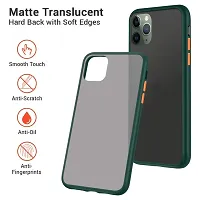 SUNNY FASHION Hard Matte Finish Smoke Case with Soft Side Frame Fit Protective Back Case Cover for iPhone 12 Pro Max [Translucent Ant-Slip Matte] Smoke Dark Green-thumb1