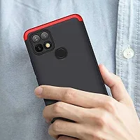 SUNNY FASHION Double Dip Full 360 Degree Protection Matte Hard Back Case Cover for Redmi 9 / Redmi 9C / 9 Activ/Poco C31 (Red)-thumb1