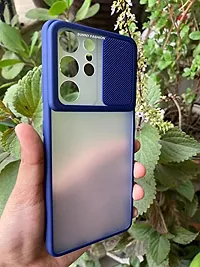 SUNNY FASHION Back Cover for Samsung Galaxy A52 Power Camera Lens Slide Protection Stylish Matte Back Case Cover for Samsung Galaxy A52 (Blue)-thumb2