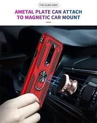 SUNNY FASHION Back Cover for Vivo V17 Pro Magnetic Ring Holder 360 Stand Shockproof Protection Dual Layer Bumper Hard Back Case for (Vivo V17 Pro, Red)-thumb2