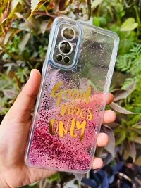 SUNNY FASHION Back Case Cover for OnePlus Nord 2 5G Good Vibes Only Designer Moving Liquid Water Glitter Girls Soft TPU Mobile Back Cover for OnePlus Nord 2 5G (Running Glitter Sparkle) (Pink)-thumb1