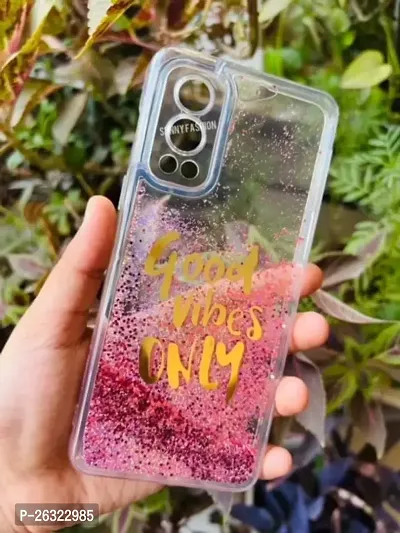 SUNNY FASHION Back Case Cover for OnePlus Nord 2 5G Good Vibes Only Designer Moving Liquid Water Glitter Girls Soft TPU Mobile Back Cover for OnePlus Nord 2 5G (Running Glitter Sparkle) (Pink)-thumb2