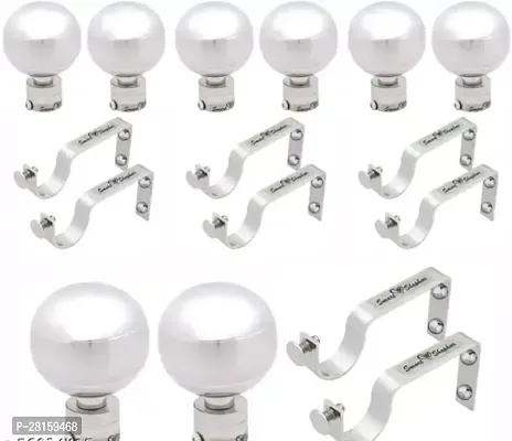 Smart Shophar Stainless Steel Curtain Bracket Rex 90 Silver Pack of 8 Pieces#1580-thumb0