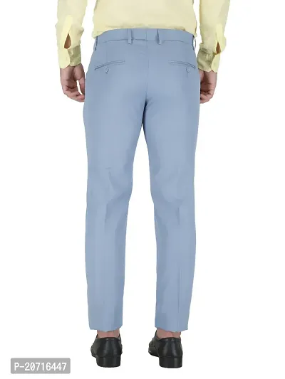 Stylish Blue Cotton Blend Solid Trouser For Men-thumb4