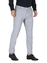 Stylish Grey Lycra Solid Trouser For Men-thumb2