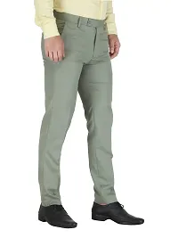 Stylish Green Lycra Solid Trouser For Men-thumb2