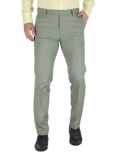 Stylish Lycra Blend Formal Trousers For Men