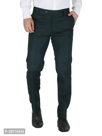 Stylish Green Cotton Solid Trouser For Men