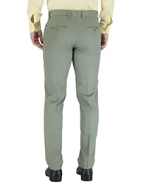 Stylish Green Lycra Solid Trouser For Men-thumb3
