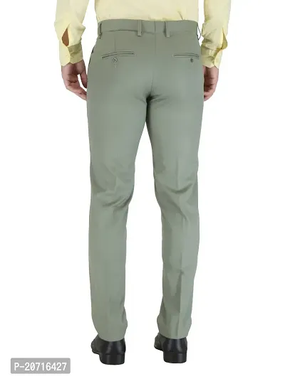 Stylish Green Lycra Solid Trouser For Men-thumb4