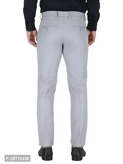 Stylish Grey Lycra Solid Trouser For Men-thumb4