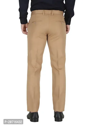 Stylish Beige Cotton Solid Trouser For Men-thumb4