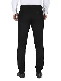 Stylish Black Lycra Solid Trouser For Men-thumb3