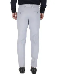 Stylish Grey Cotton Blend Solid Trouser For Men-thumb3