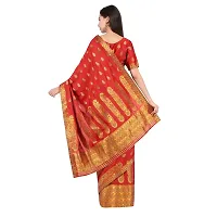 617nx Women's Assamese Weaving Silk Mekhela Chador Saree (Red)-thumb2