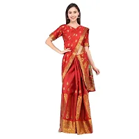 617nx Women's Assamese Weaving Silk Mekhela Chador Saree (Red)-thumb4