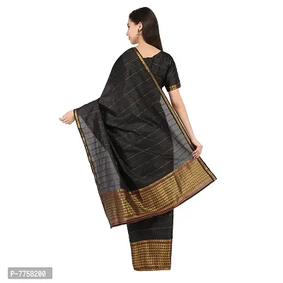 617nx Women's Assamese Guna Work Weaving Silk Mekhela Chador Saree (Black)-thumb3