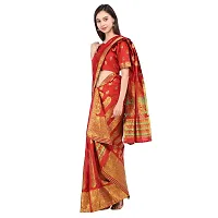 617nx Women's Assamese Weaving Silk Mekhela Chador Saree (Red)-thumb3