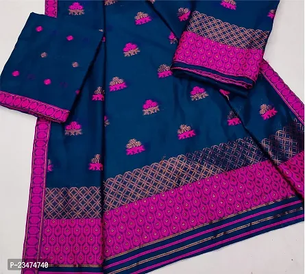 Women's Assamese Guna Heavy Work Weaving Cotton Mekhela Chador Saree-thumb2