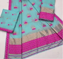 Women's Assamese Guna Heavy Work Weaving Cotton Mekhela Chador Saree-thumb1