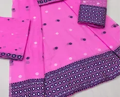 Classic Cotton Woven Saree with Blouse piece-thumb1